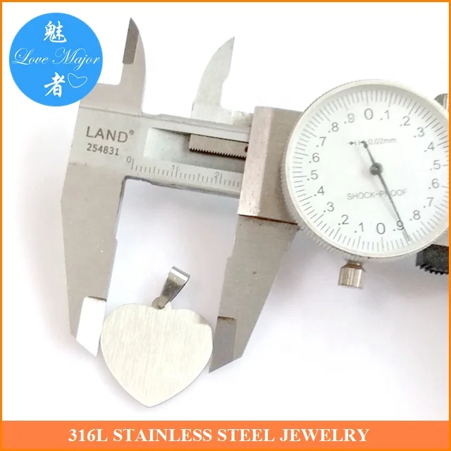 Engravable Heart Design Brushed Polishing Small Stainless Steel Jewelry Pendant Fashion Jewel Gift