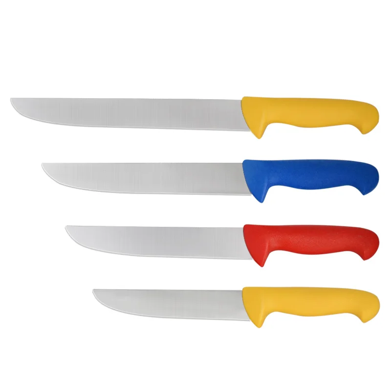 Factory Wholesale Slaughter Knife Stainless Steel Kitchen Boning Knife Butcher Knife With Colorful Plastic Handle
