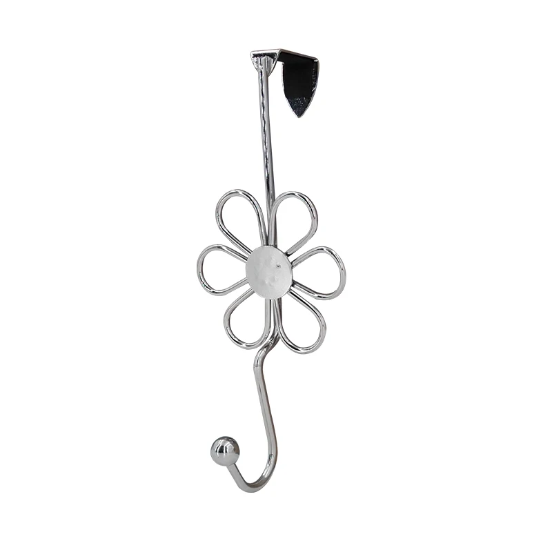 Petals shaped over the door clothes hook metal decorative twisted wire coat hook