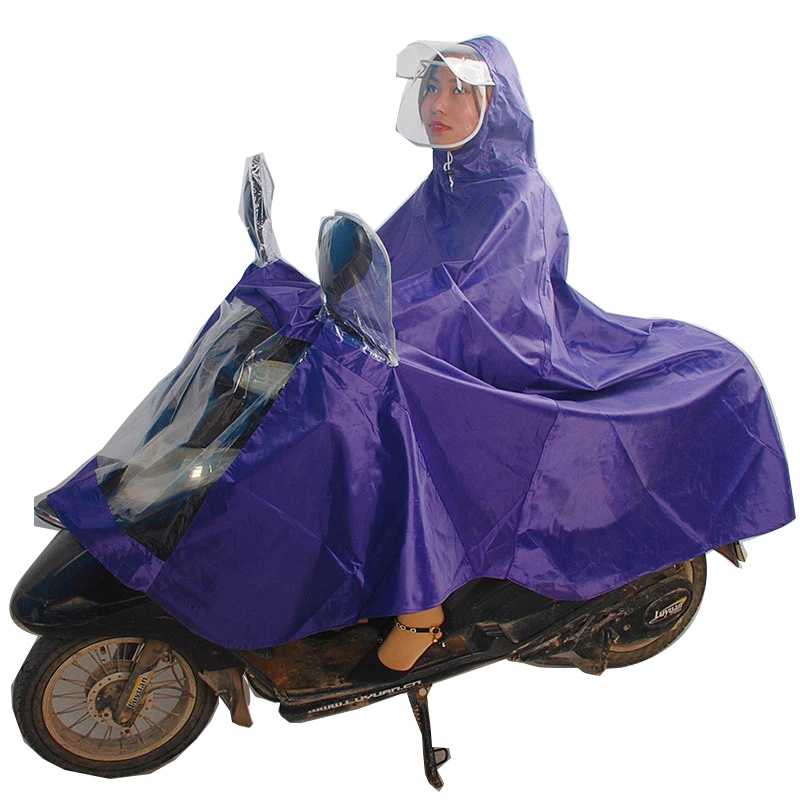Новый модный толстый 2 человека для езды на мотоцикле плащ ponchos электромобиль аккумулятор автомобиля ПВХ плащ