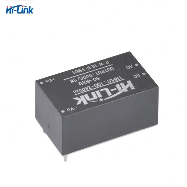 AC-DC isolation power supply module HLK-PM01 3W 5V 600MA 220V to 5V household switch step-down power supply module