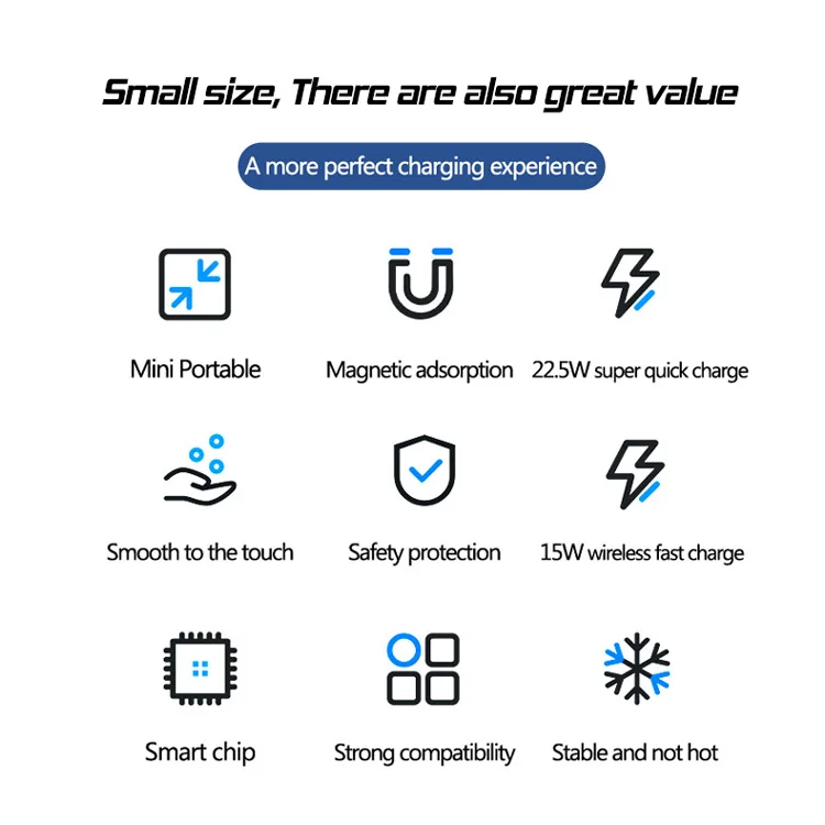 10000mAh Magsaf Magnetic Wireless Power Bank Phone External Battery For iPhone 13 Digital Display Bateria Carregador Portatil