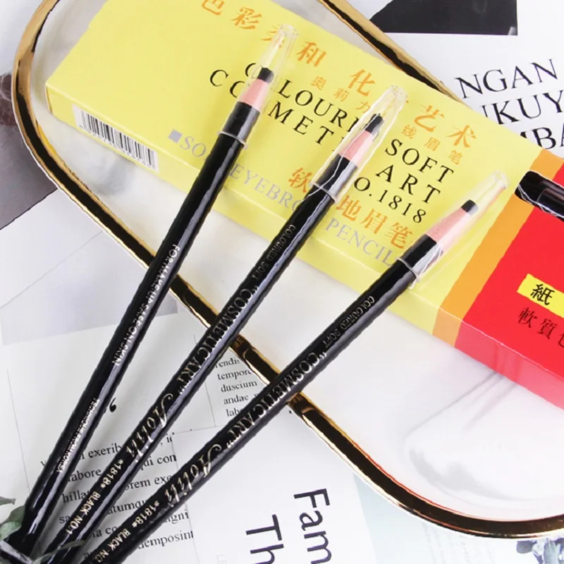 Custom Private Label Waterproof Eye brow Make up wax 1818 Paper Roll eyebrow Pencil Wholesale