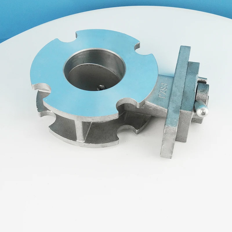 Cast Aluminum Butterfly Valve JAK50 Manual Turbo Butterfly Valve High Temperature Resistant Burner Dampers
