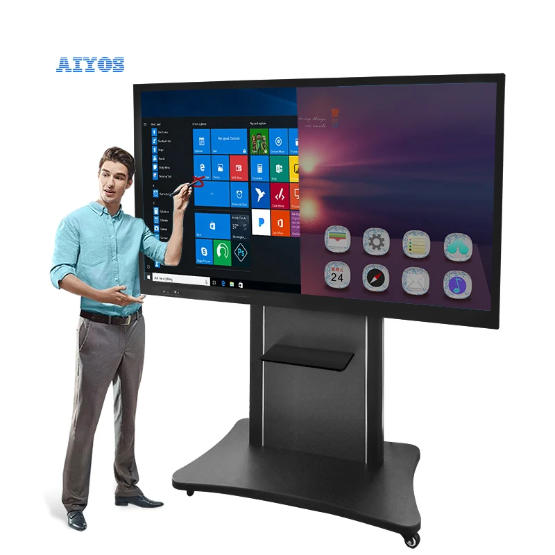 4K Screen 3840*2160 Interactive led whiteboard 65 inch smart board touch tech interactive white board