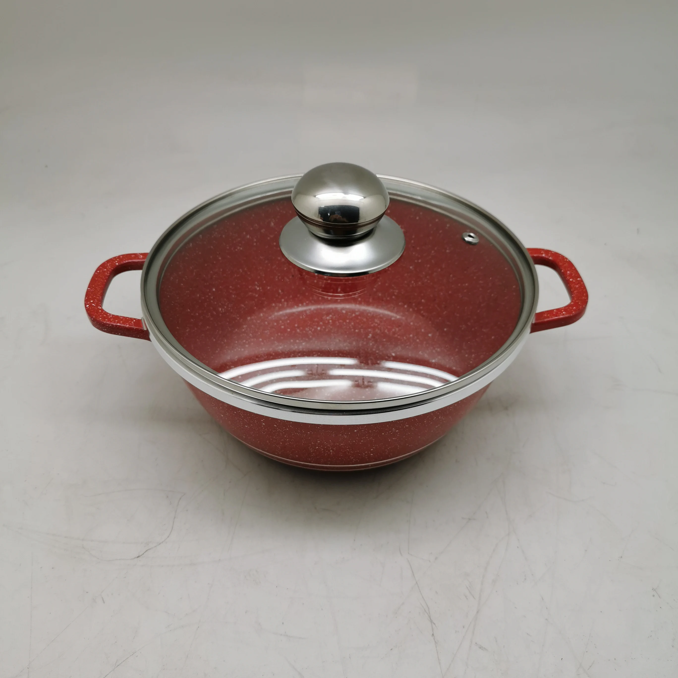 
Competitive price dessini cookware aluminum die cast non-stick stone cooking pots and pans 