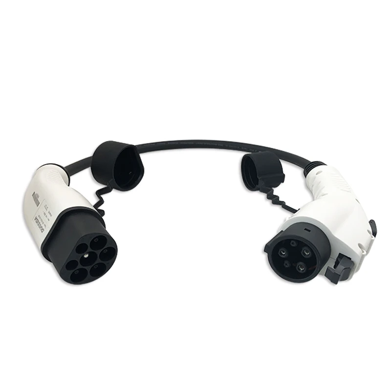 Зарядный адаптер для электромобилей, 16 А, Автомобильный штекер для зарядного устройства, тип 2 на тип 1, разъемы для электромобилей Duosida, Зарядные кабели для электромобилей