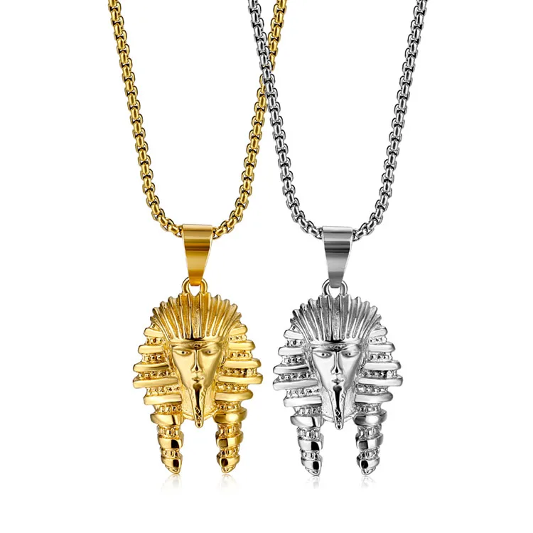 Hot selling gold jesus piece Egyptian Pharaoh pendant