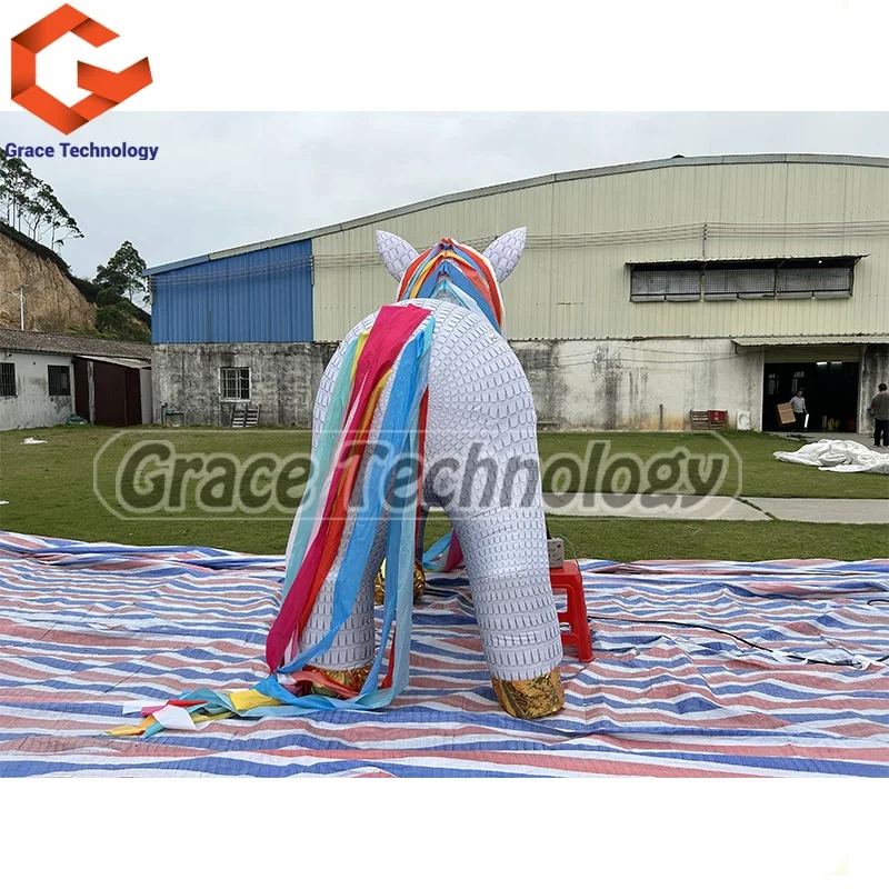 Outdoor Inflatable Unicorn Mascot Model Giant Inflatable Animal Unicorn Balloon for Decorations