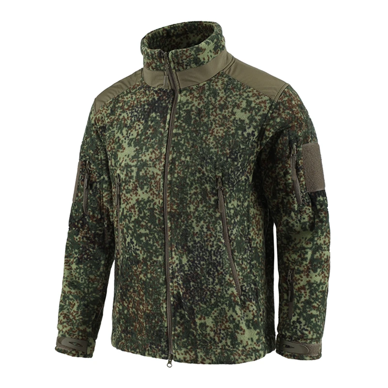 Мужская тактическая зимняя флисовая куртка с капюшоном