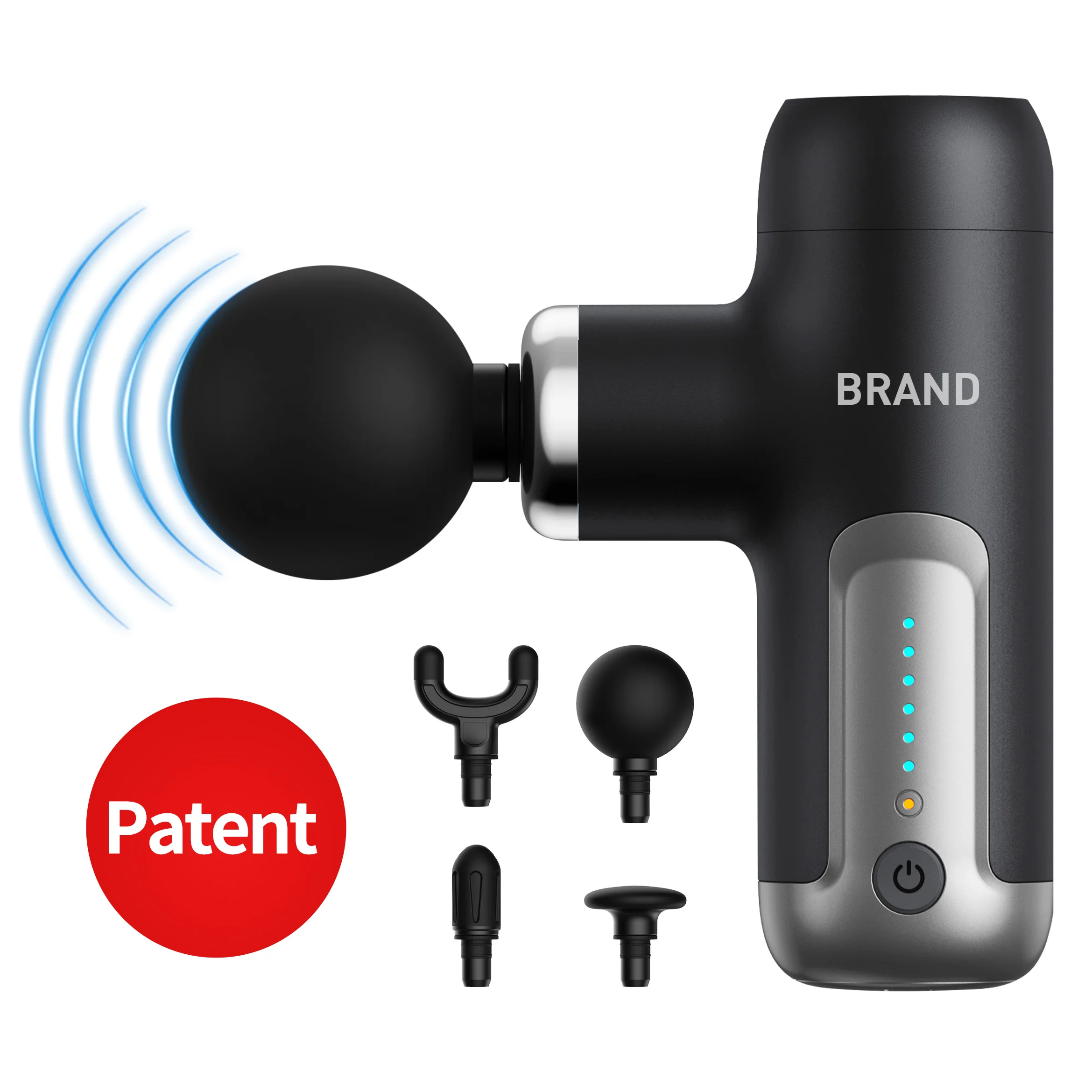 Factory Good Price New Patent Fascia Gun Booster Small Size Portable Deep Vibration Tissue Percussion Muscle Mini Massage Gun