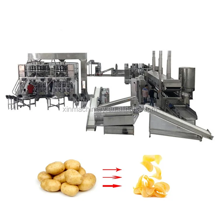 100kgh Potato chips production line potato chips making machine price