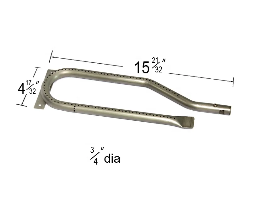 Gas Grill U Shape Stainless Steel Curved Tube Pipe Burner Replacement