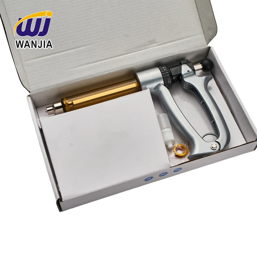 WJ127 Durable HRS Plastic steel high-precision Continuous Veterinary Syringe, Vaccine injection 25m 50ml for pig cattle sheep