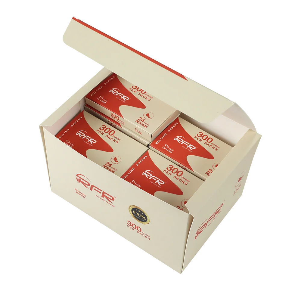 Super RFR Rolling Paper Unbleached Brown Paper with 300 Leaves Smoking Rolling paper