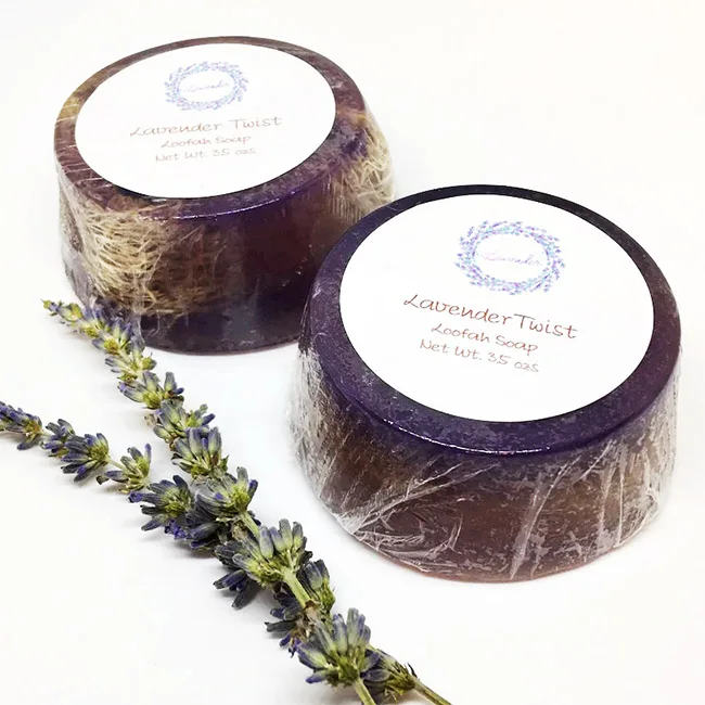 Lavender Glycerin Loofah Soap Aroma LavenderSolid Soap for Body Handmade Soap Customized Organic Whitening