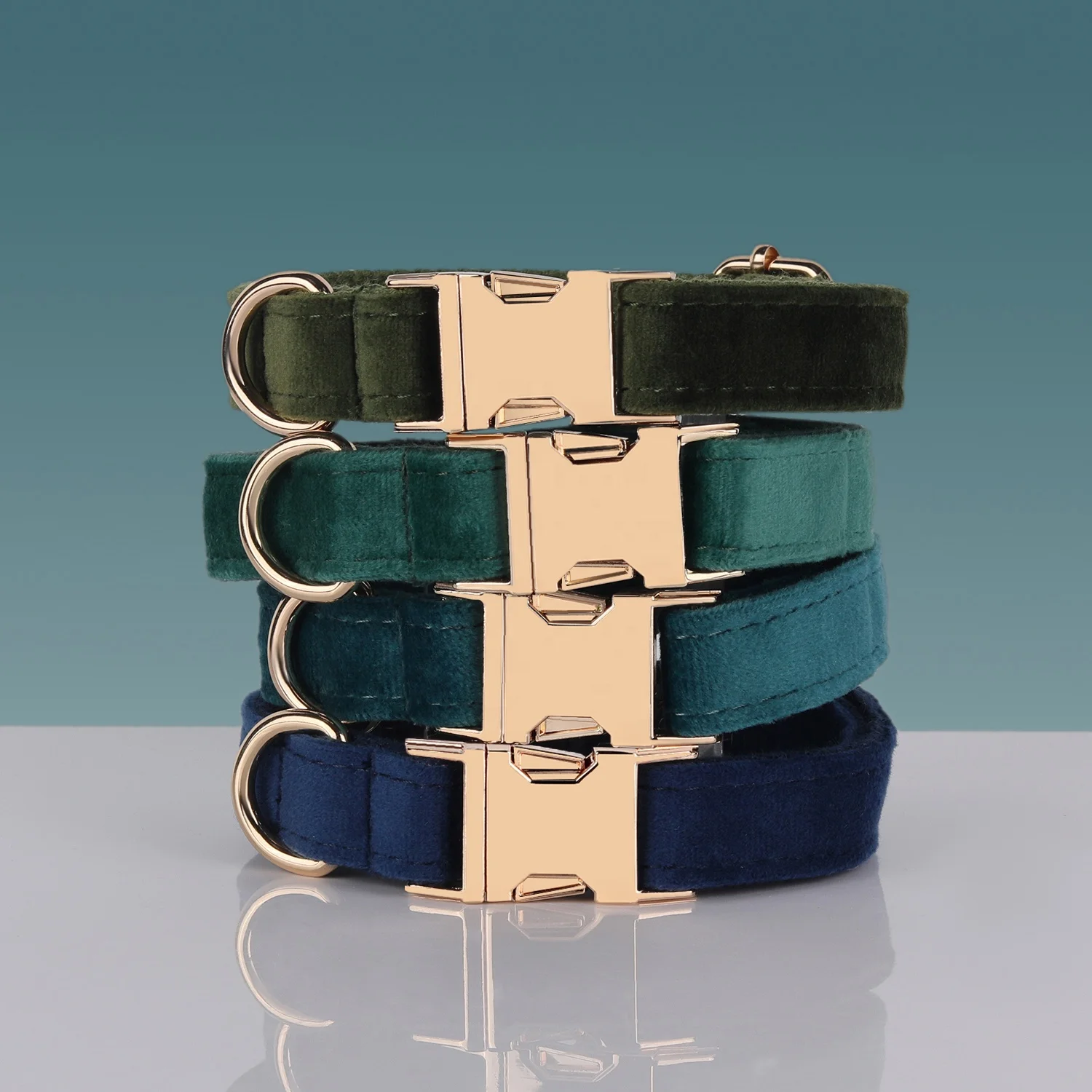 Hot sell promotional dog collar luxury durable soft velvet corduroy metal buckle dog collar wholesale pet dog tactical collar
