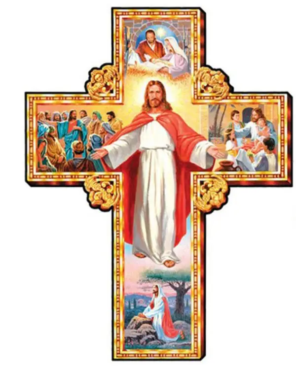 2022 wholesale diy digital photo wall art painting by numbers jesus christ on the cross for adult living room decoration