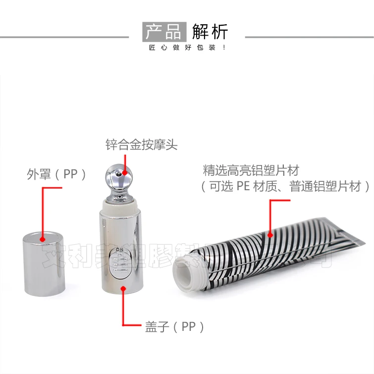 19mm Vibrating Eye Cream Tube with Ceramic Tip Ideal for Serums and Eye Creams Unique and Innovative Design