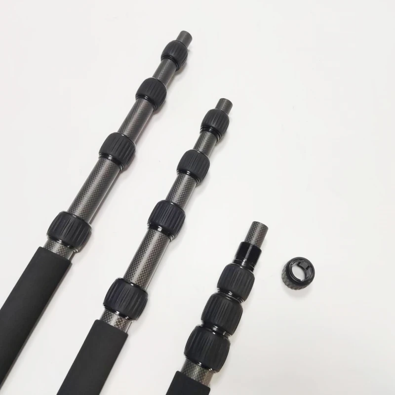 High Quality Light Weight Carbon Fiber Extension Rod Telescopic Pole Tool With Spin Lock Metal Detector  Microphone boom