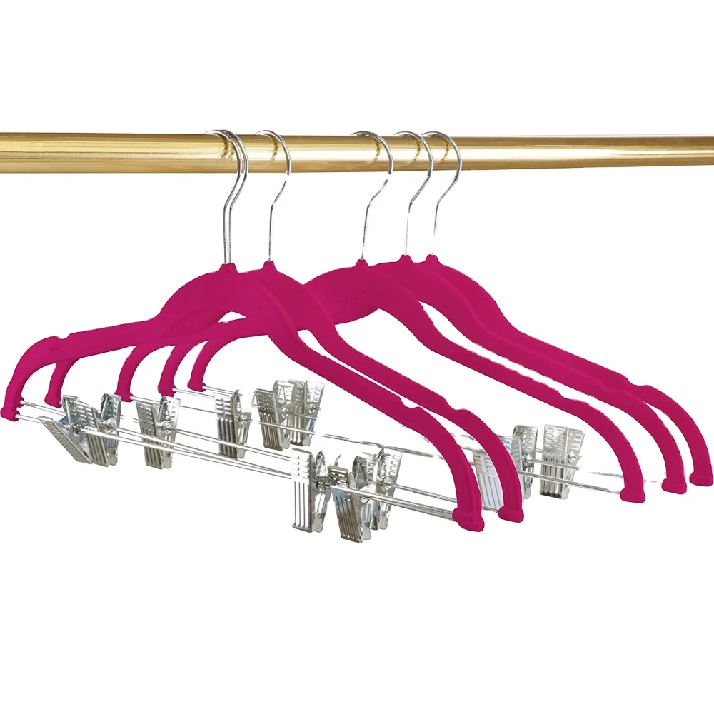 Small MOQ Space Saving Velvet Hanger Non Slip Rose Gold Bulk Clothes Hangers With Swivel Hook Pants Velvet Hangers