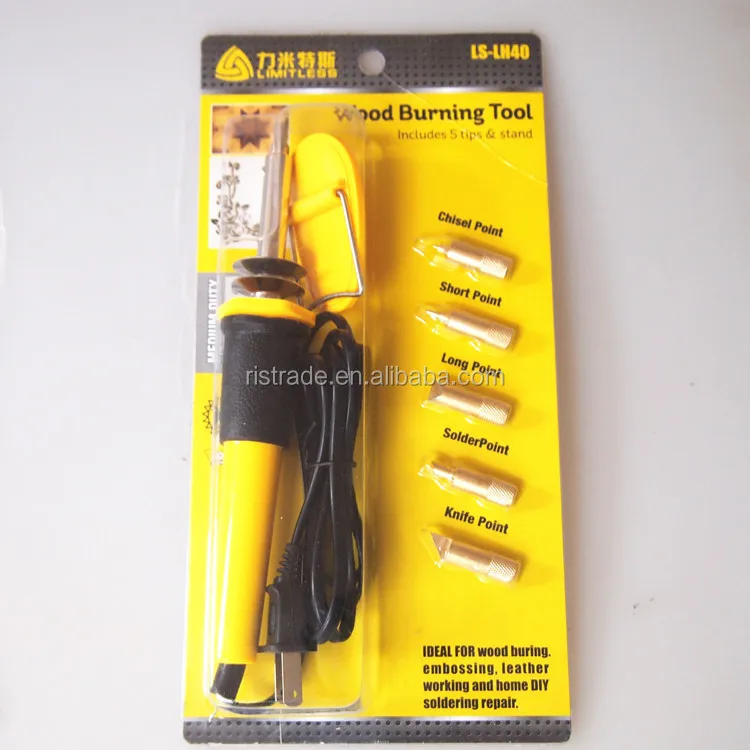WOOD BURNING CRAFT WOODBURNING 110v US plug 40W PYROGRAPHY TOOL  PEN+8 Tips carving soldering iron DIY tool