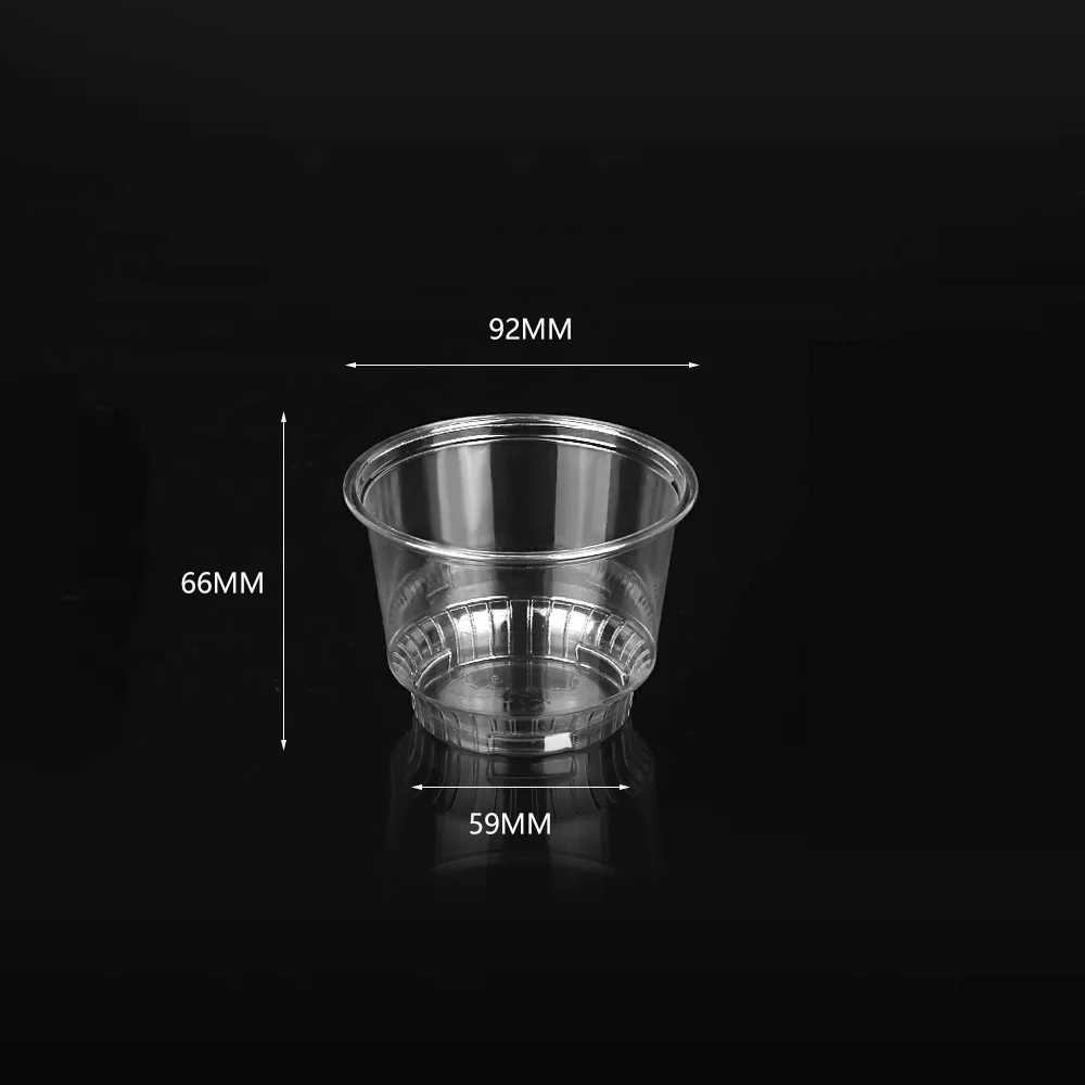 ISO9001 PET Ice Cream Cup 8oz 280ML Cup With Lid For Yogurt