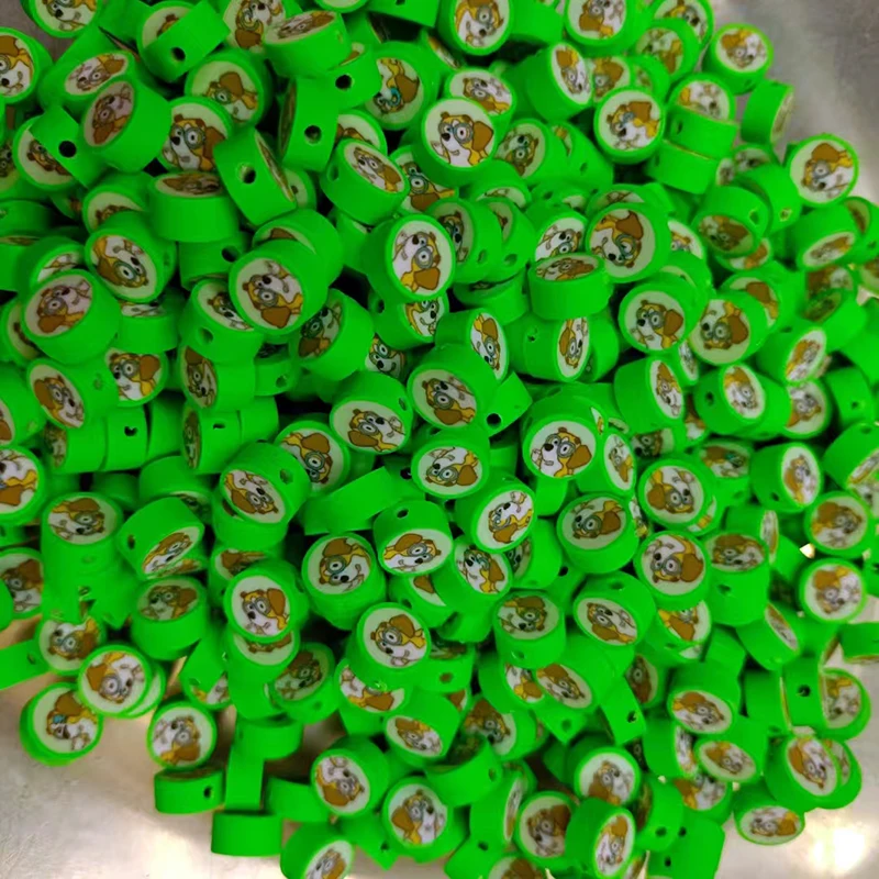 wholesale 500pcs  2024 dog polymer clay beads  are used for handmade jewelry making bracelets, necklaces for kids  woman