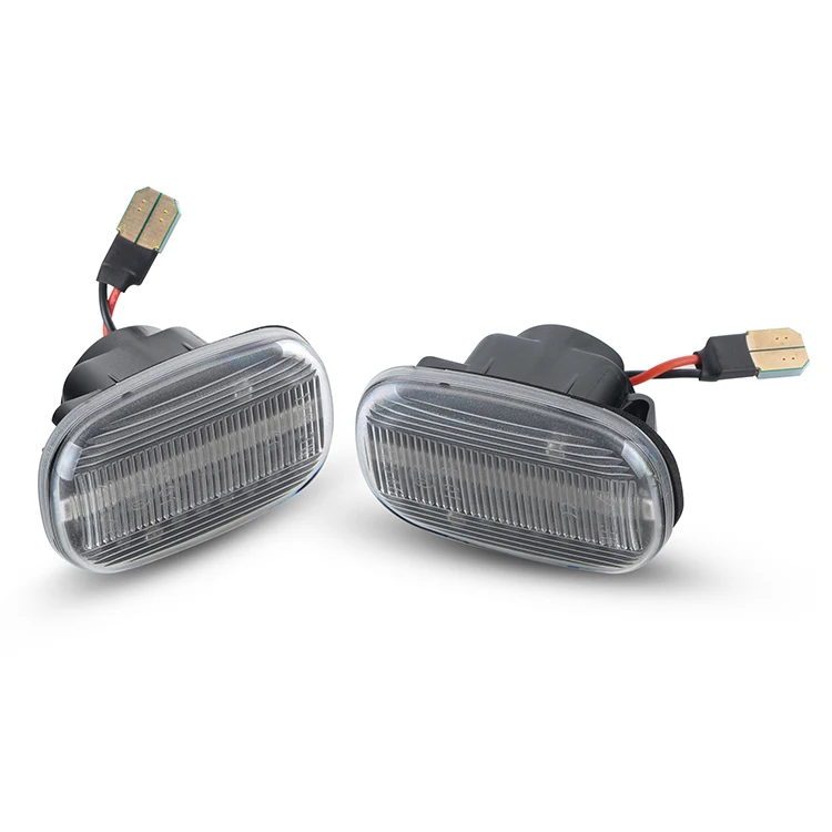 12V Clear Lens Sequential Light LED Side Marker Flowing Direction Indicator Lamps for Toyota Supra Mk4 JZA80