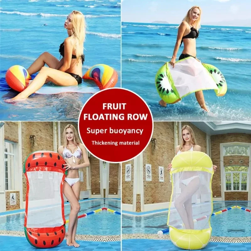 Water Hammock Recliner Inflatable Floating Swimming Mattress Sea Swimming Ring Pool Party Toy Lounge Bed For Swimming