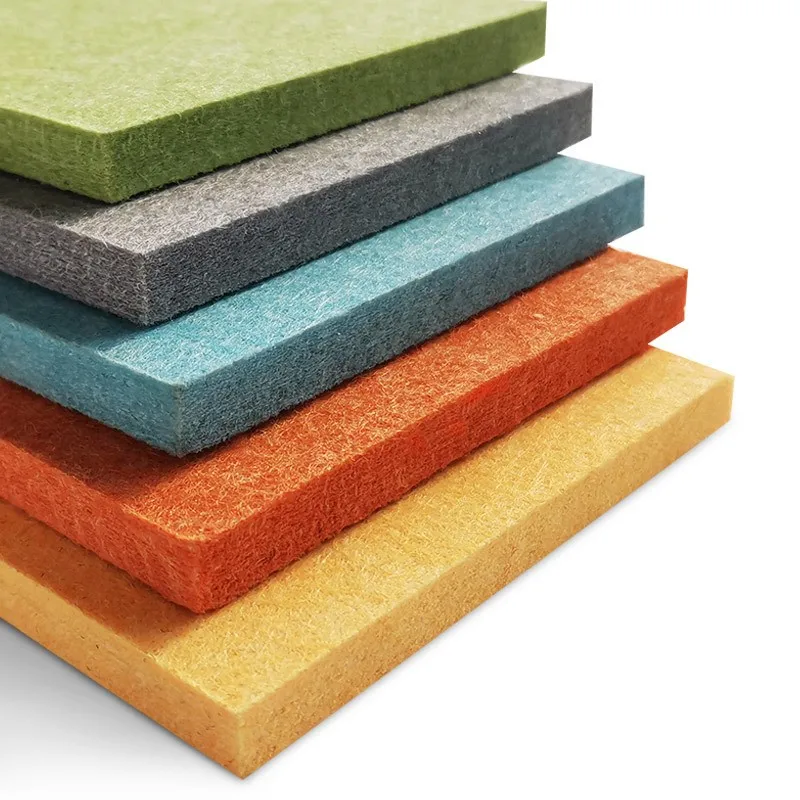 12mm polyester fiber acoustic panels soundproof 1220*2440mm PET felt acoustic panel