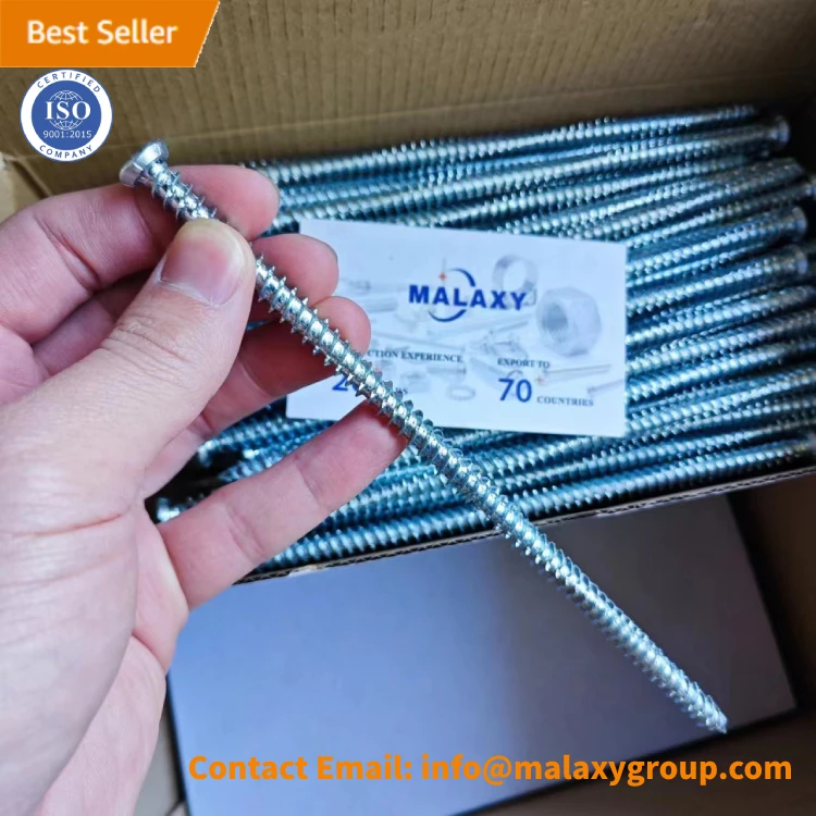 MALAXY Carbon Steel Blue White Color Yellow Black Zinc Plated Concrete Self-tapping Screw  Concrete Screws