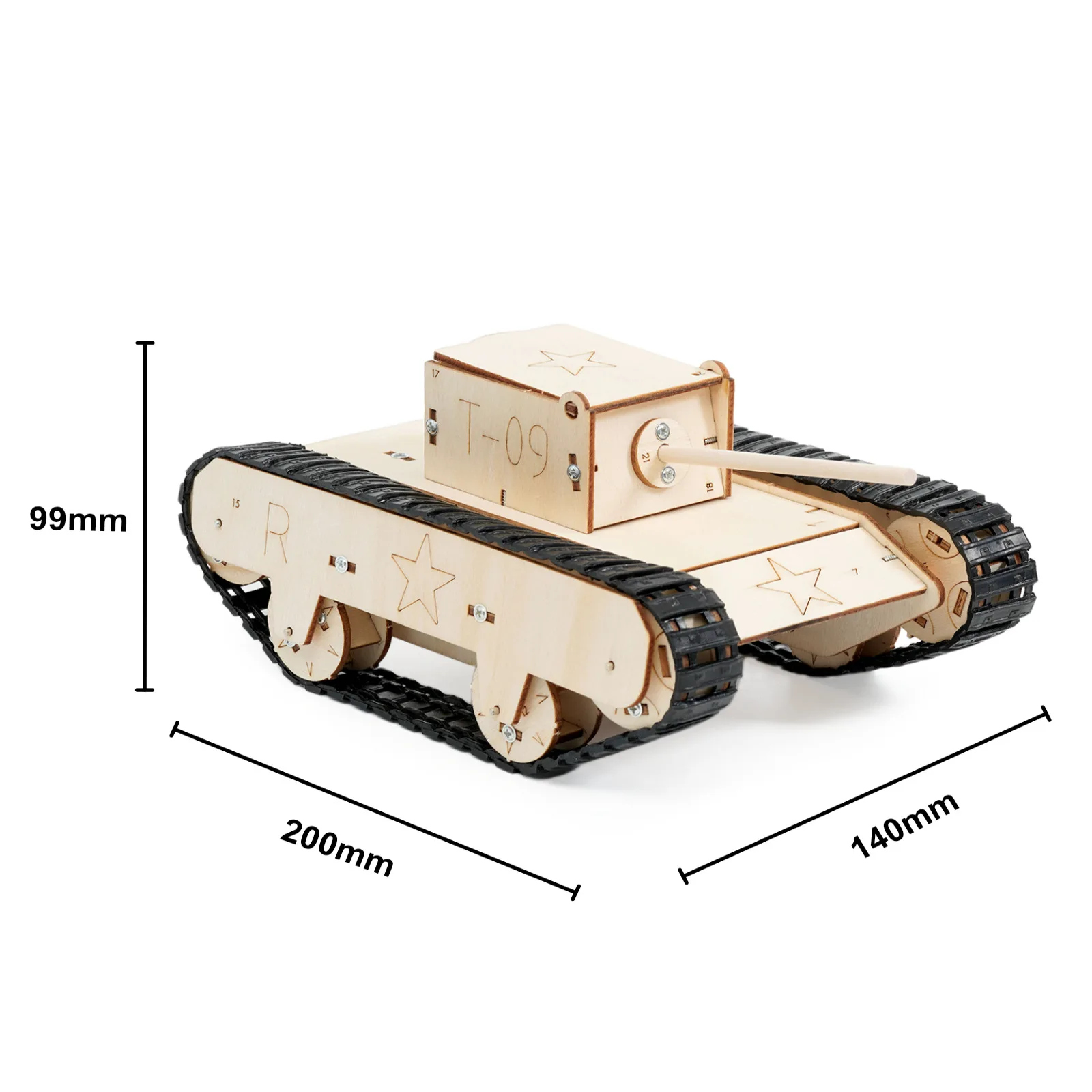 Top Selling Remote Controlled Swerving Tank Science Physic Experiment Gadget Kit Diy 3D Wooden Puzzle Toys for Kids