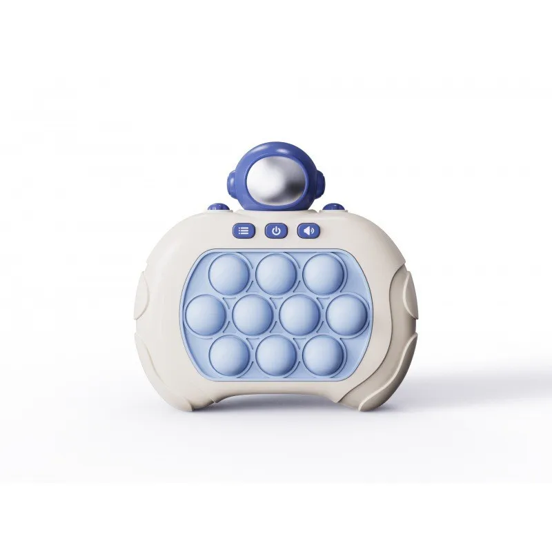 Unisex Pop Push Electronic Game Silicone Sensory Fidget Popper with Music Lights Boxed Sensory Squeeze Toy for Stress Relief