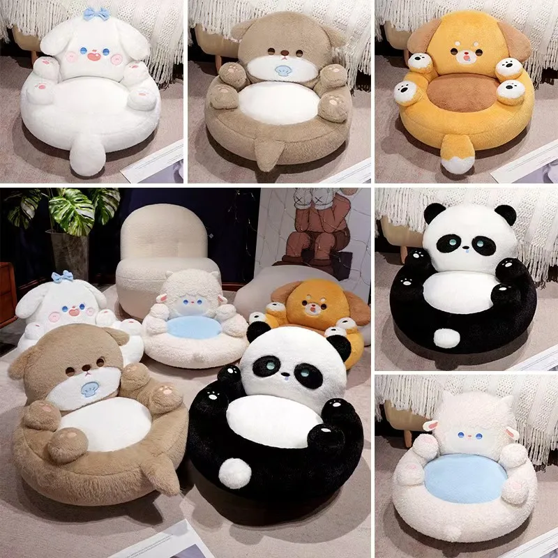 Custom Cartoon Plush Toy Mini Sofa Stuffed Animal Shape Sofa Comfortable Chair for Kids and Girls