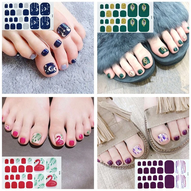Cheap price Self Adhesive Real Nail Polish Stickers Wholesale Nail Decal Wraps Strips