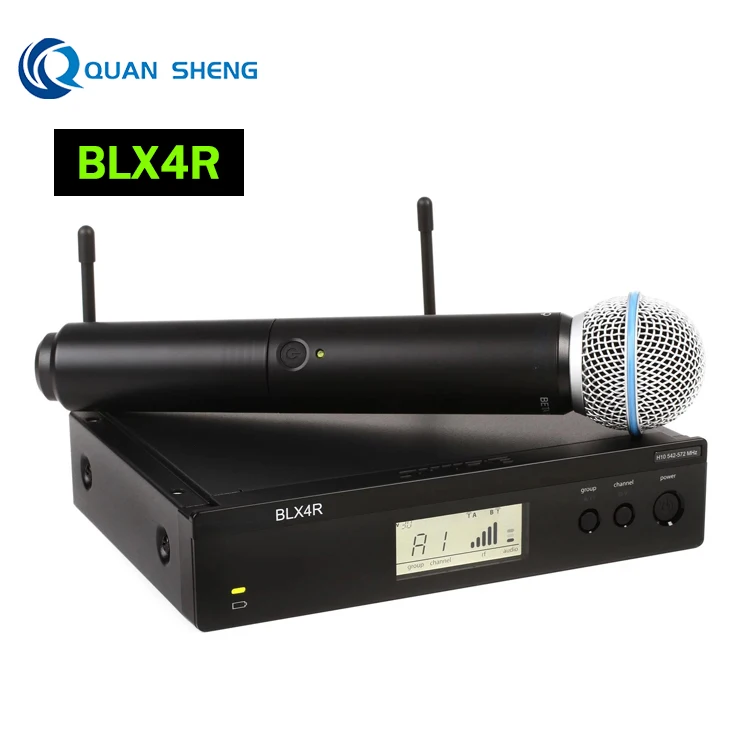High Quality BLX4R Handheld Studio Microphone BLX4 BLX24R PG58 BETA58 Wireless Mic for Stage Performance