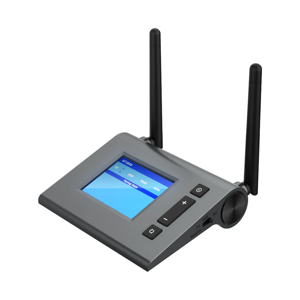 
Stream audio through BT display screen blue tooth adapter transmitter and bypass and broadcast 4 in 1 bluetooth receiver 