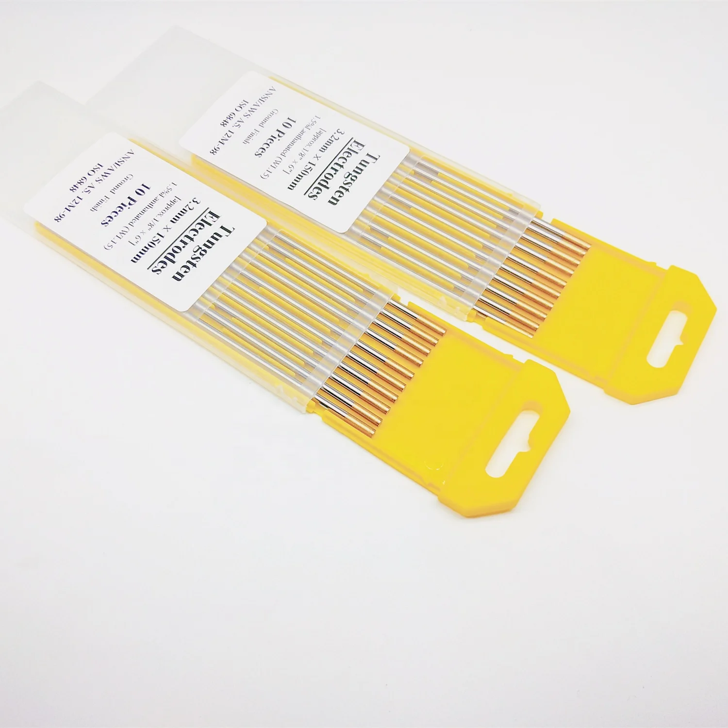 Tungsten Electrode (Gold, WL15) 3.2 x 150mm 10-PK For Tig Welder And Tig Welding Machine