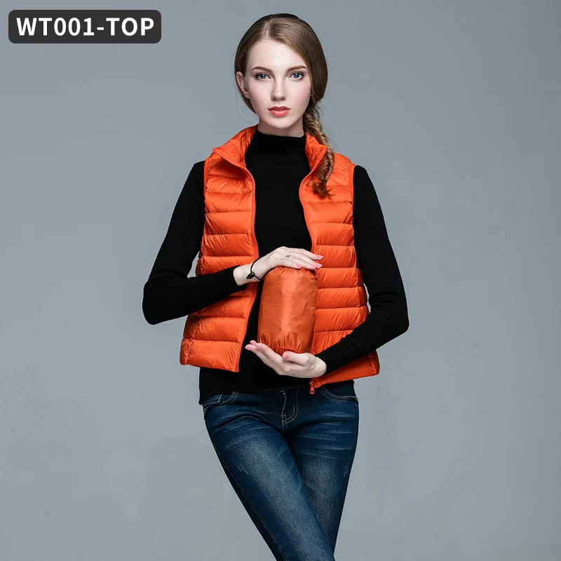 Custom Lightweight Waistcoat Warm Bubble Packable Sleeveless Down Jacket Vest Winter Vest Down Jacket Womens Down Jacket Vest