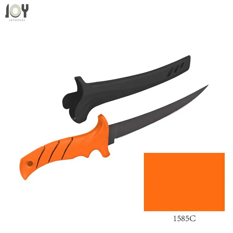 Red color handle 5cr15 Molybdenum-Vanadium Stainless Steel Fish Knife Filleting Knife Non-stick Coating  Knife Japanese Cooking