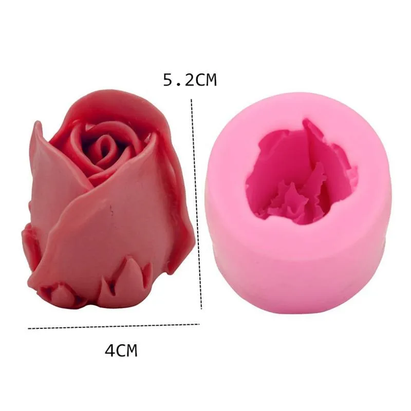 Y302 Handmade Rose Flower incense Candle Silicone Mold