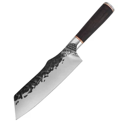 Japanese carbon steel 5Cr15MOV chef kitchen knives cleaver Nakiri meat slcing skinning 6' hammer forged butcher knife