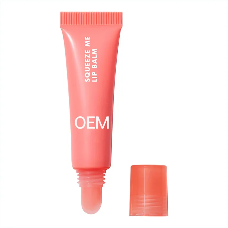 Private Label Natural Repair Moisturizing Anti Cracking Lip Care Balms Hydrating Pink Plumping Collagen Butter Lip Balm