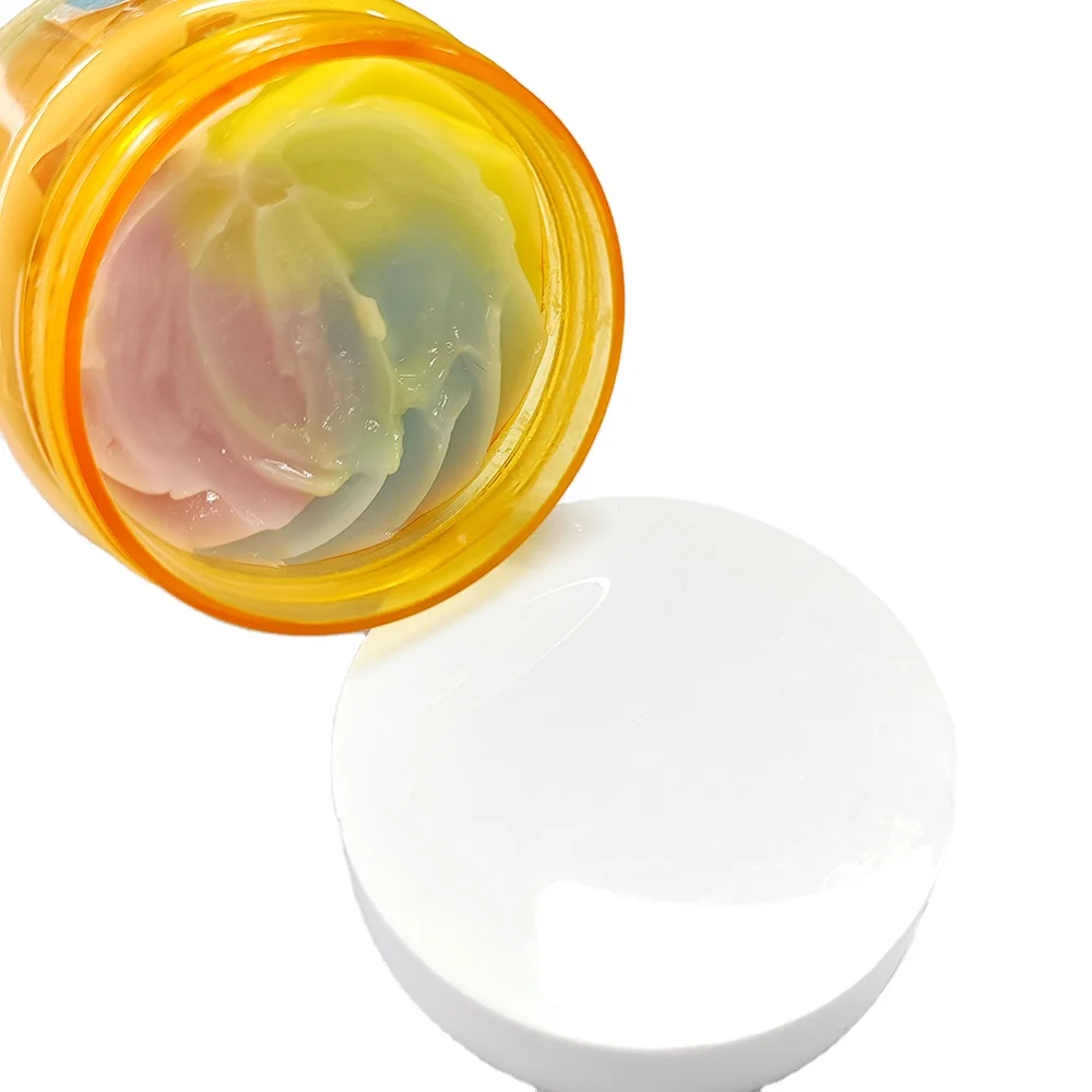 Private Label  Natural Organic Exfoliator Moisturizing Skin Whitening  Shea Whipped Rainbow Body Butter