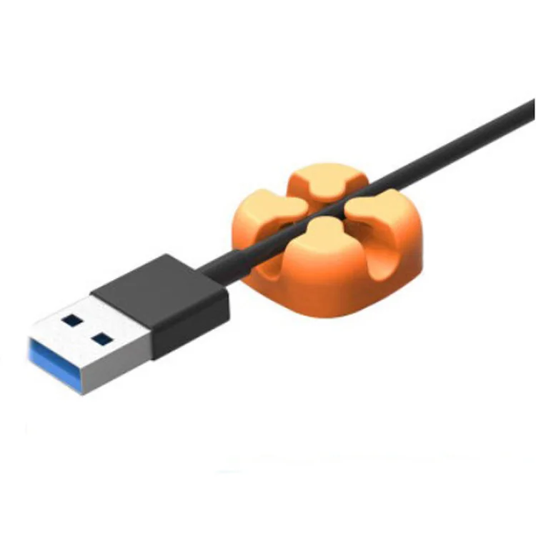 mini girl silicone wall table paste cable storage cable clip organizer