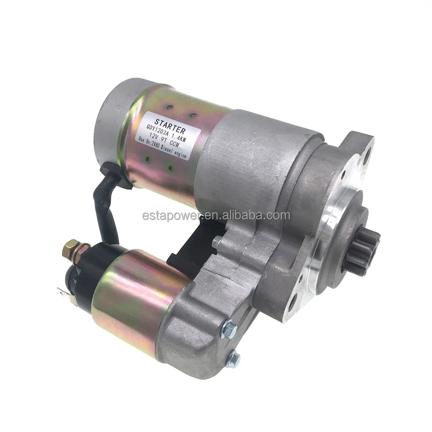 diesel engine spare parts diesel generator PMGR Starter 2V80 12V 1.4KW 2V80 24V 1.7KW 9T CCW for KM2V80 KD2V80 EV80