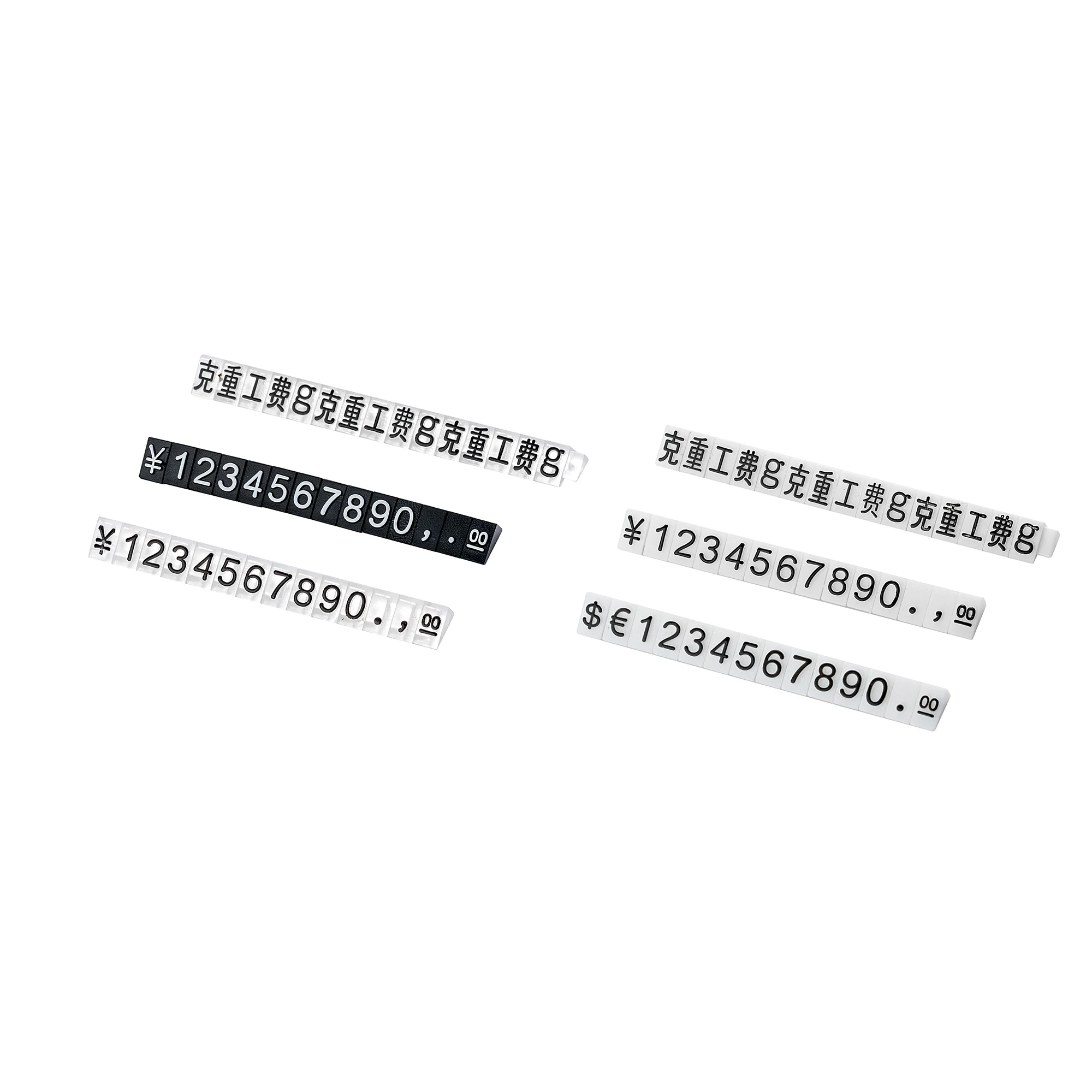 Three-dimensional Convex Digital Plastic Jewelry Watch Store Retail Price Tags Display Pricing Cubes Display Racks