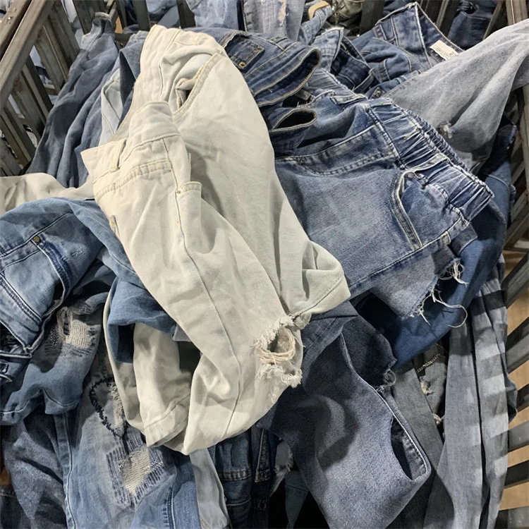 Thrift shop supplier thrift clothes used rejected branded clothes second hand denim jeans rejected clothes
