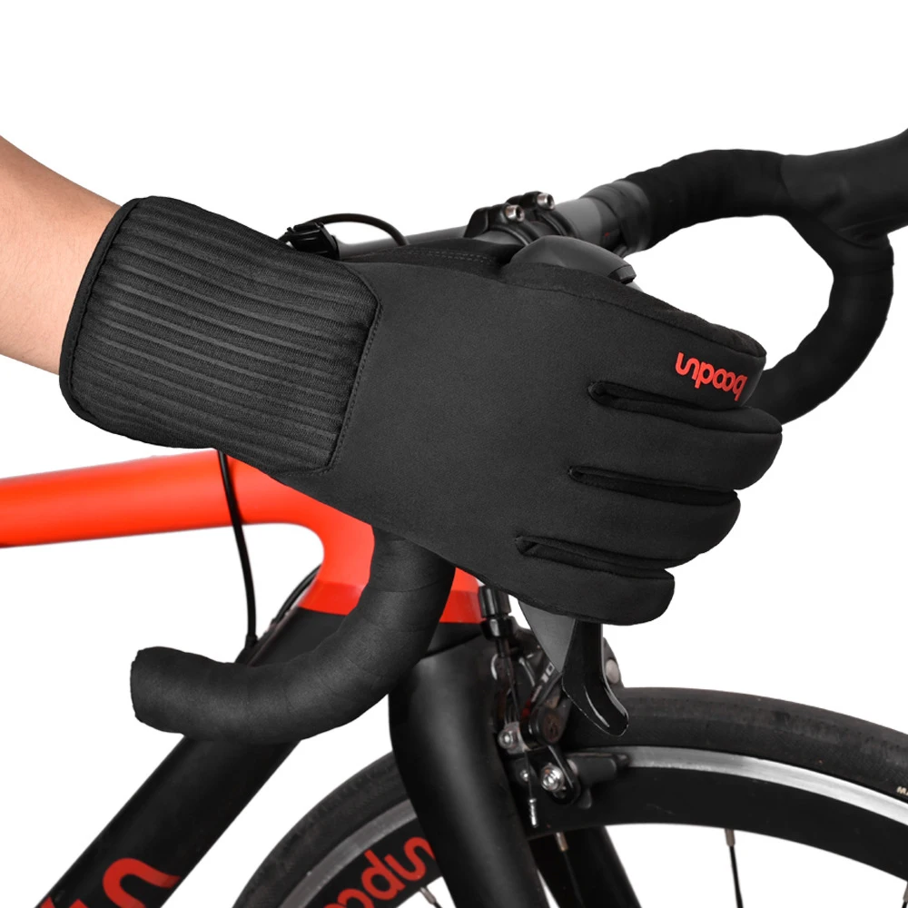 Autumn and Winter Thickened Cycling Gloves Long-finger Touch Screen Waterproof Outdoor Warm Gloves
